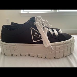 Prada Lug-Sole Platform Sneakers